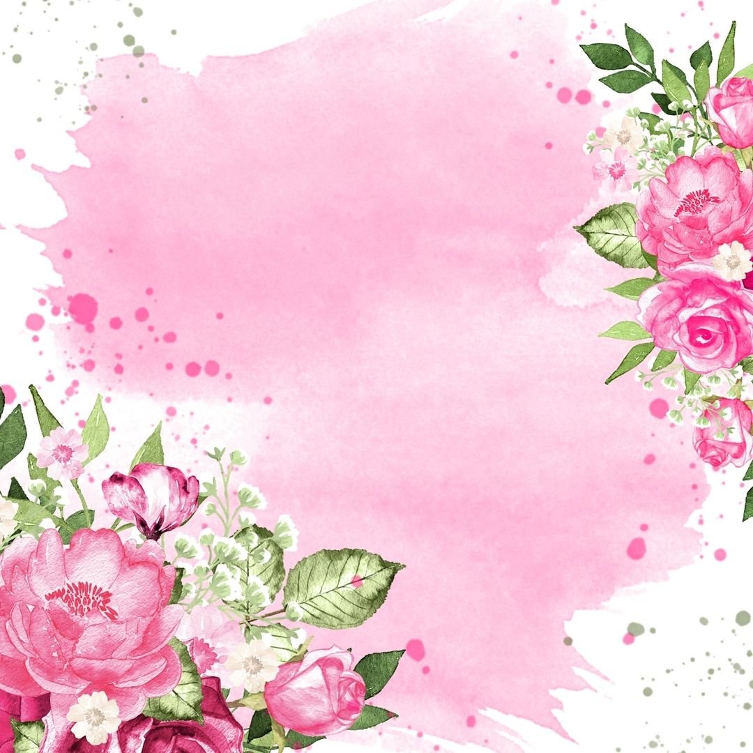 Акварельные цветы для приглашений