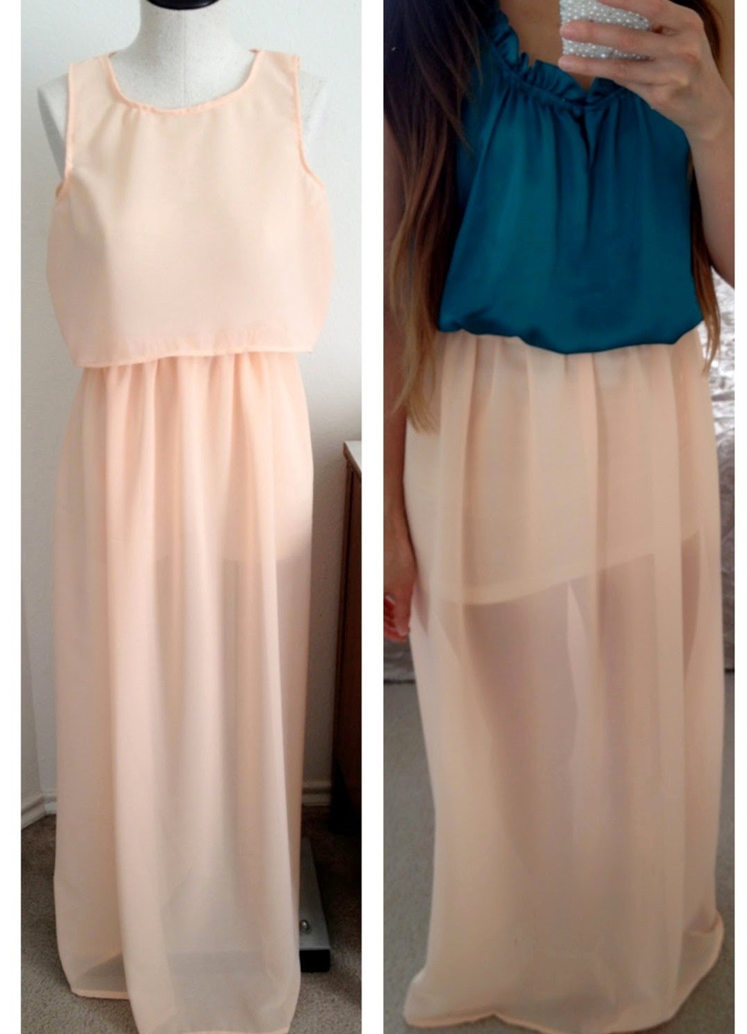 Переделка платья в пол