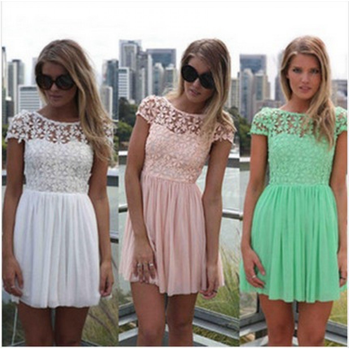 Летнее платье из гипюра