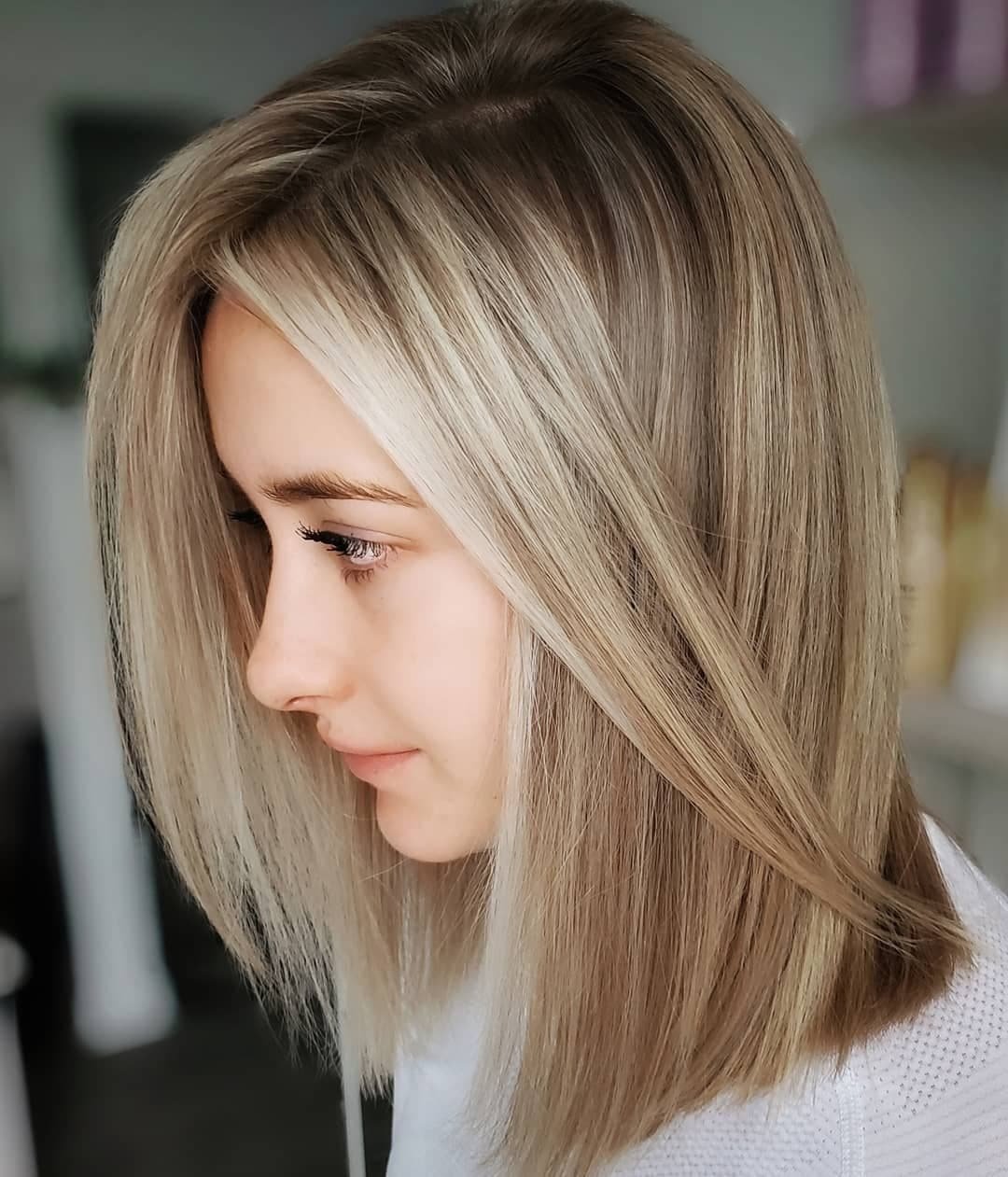 Бежевый блонд на короткую стрижку