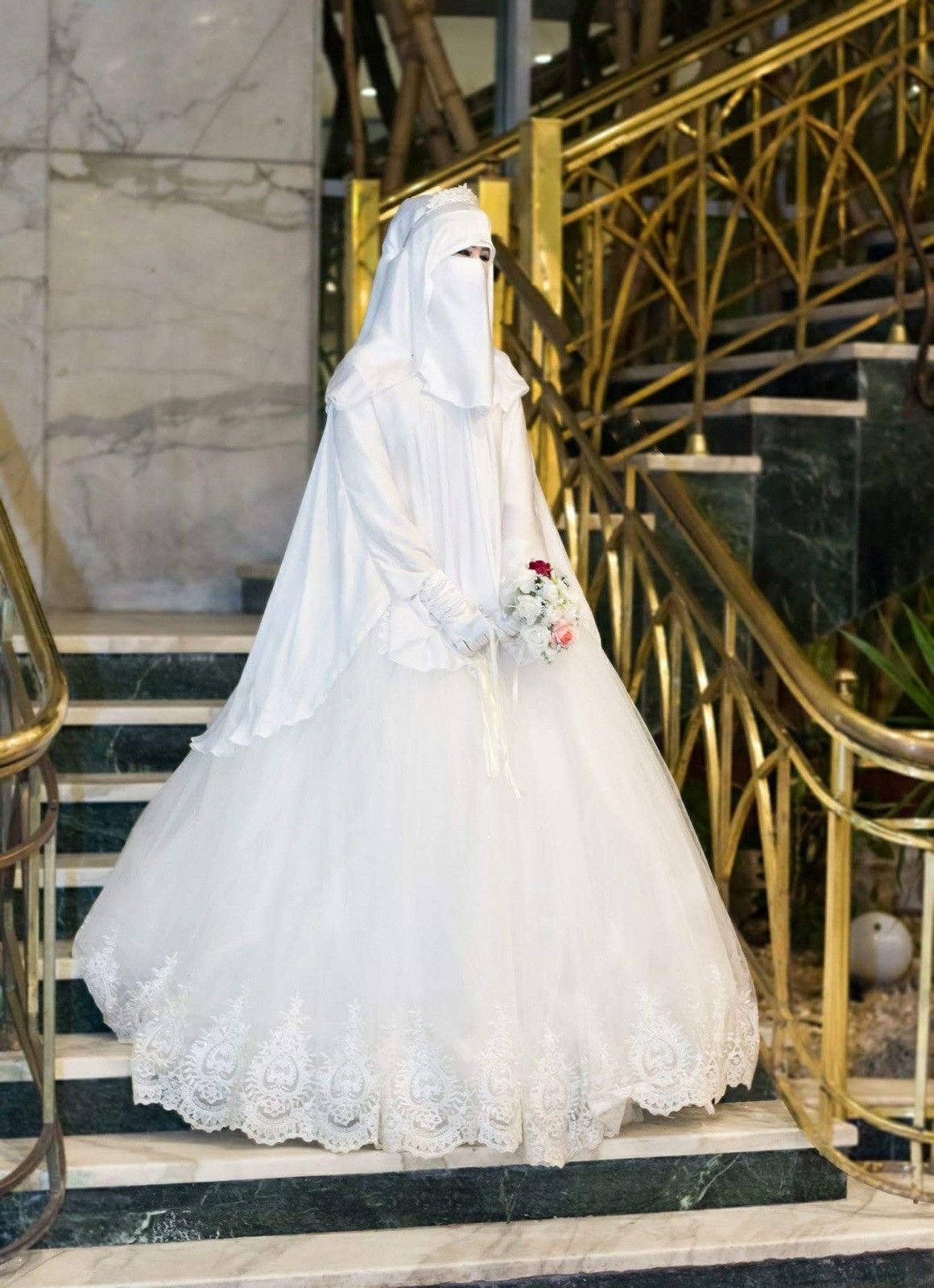 Мусульманское свадебное платье никаб