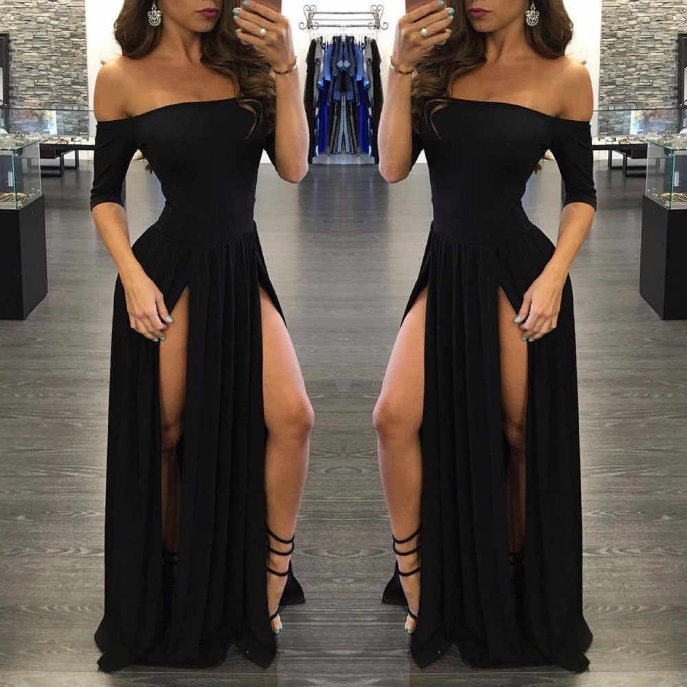 Платье с разрезом