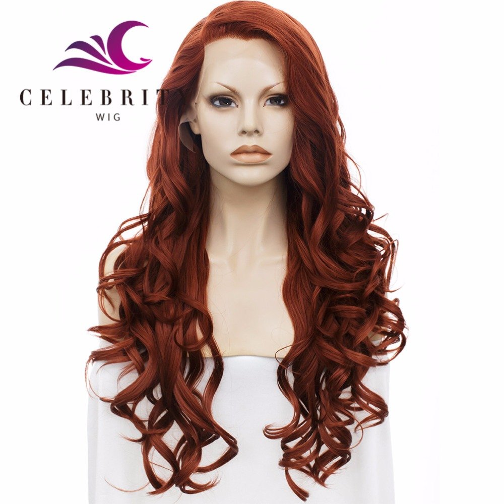 Рыжий парик длинные волосы