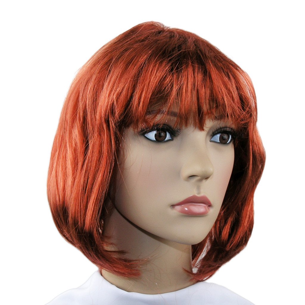 Парик каре каштановый