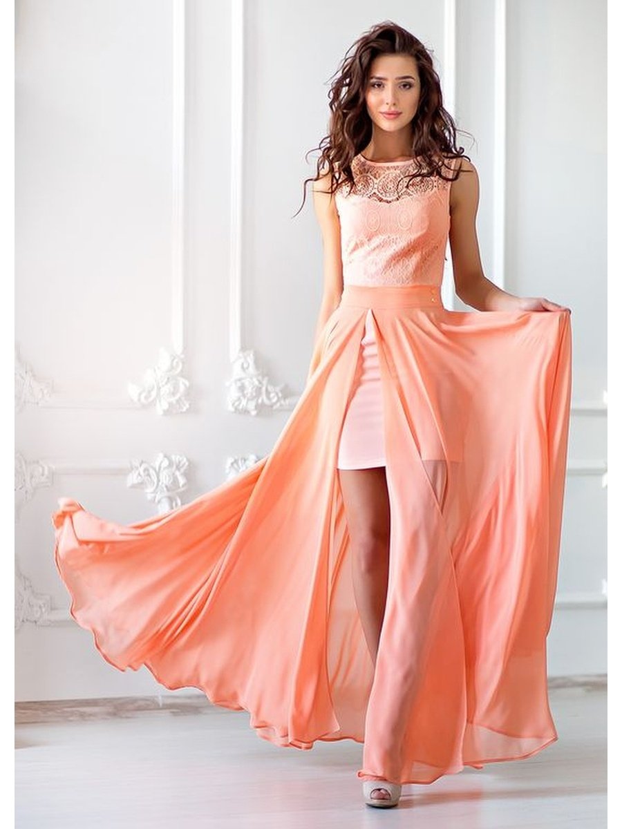 Свадебное платье трансформер с отстегивающейся юбкой