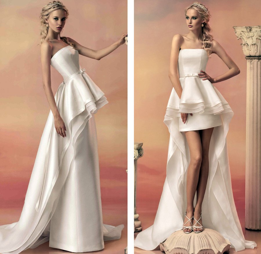 Вечернее платье с отстегивающейся юбкой