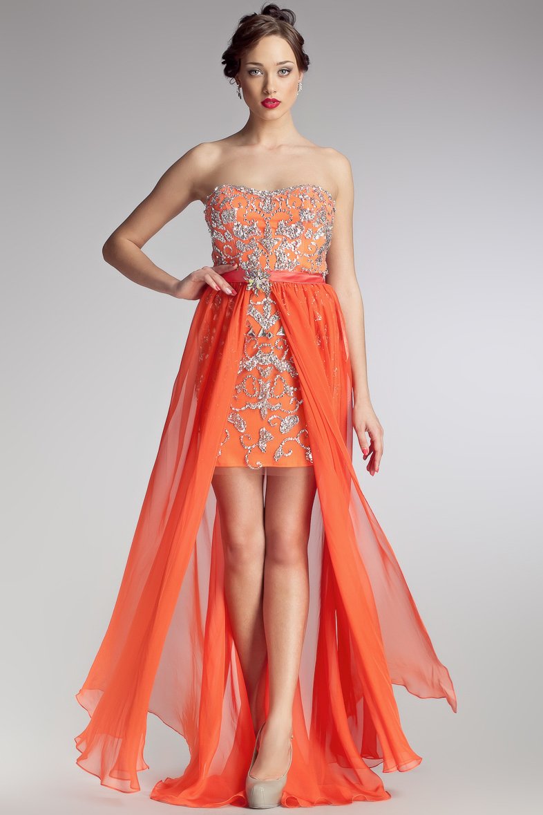 Платья со съёмной юбкой атлас