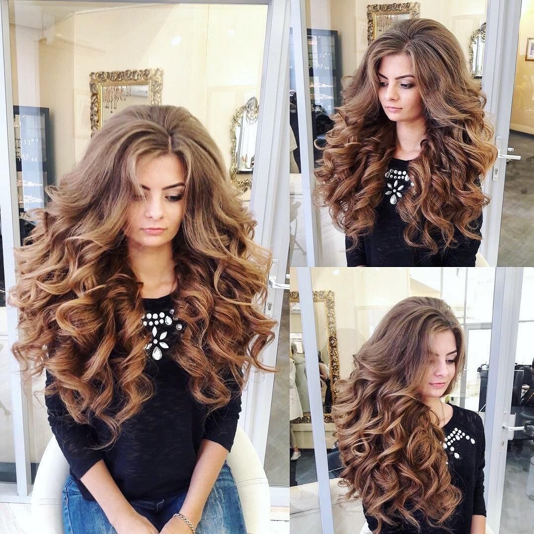 Кудри от корней на средние волосы