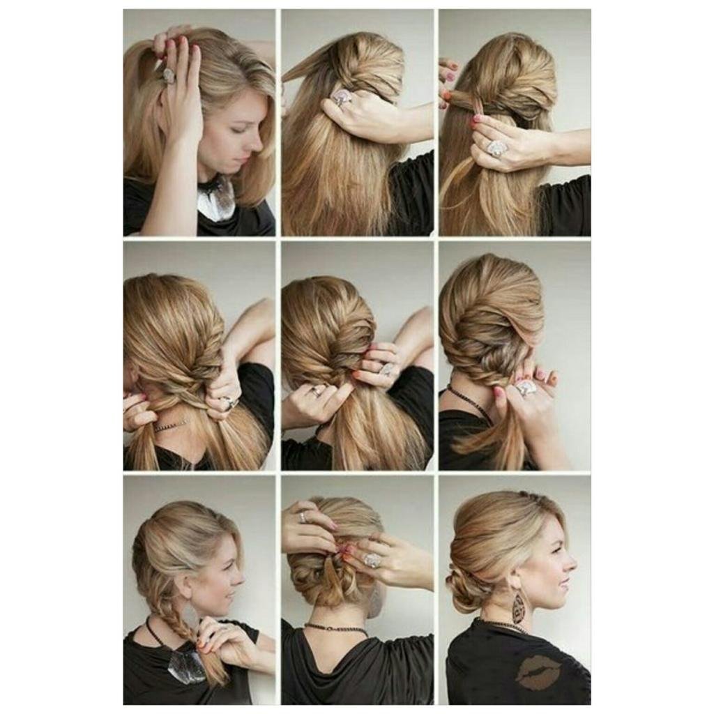 Простые прически на средние волосы