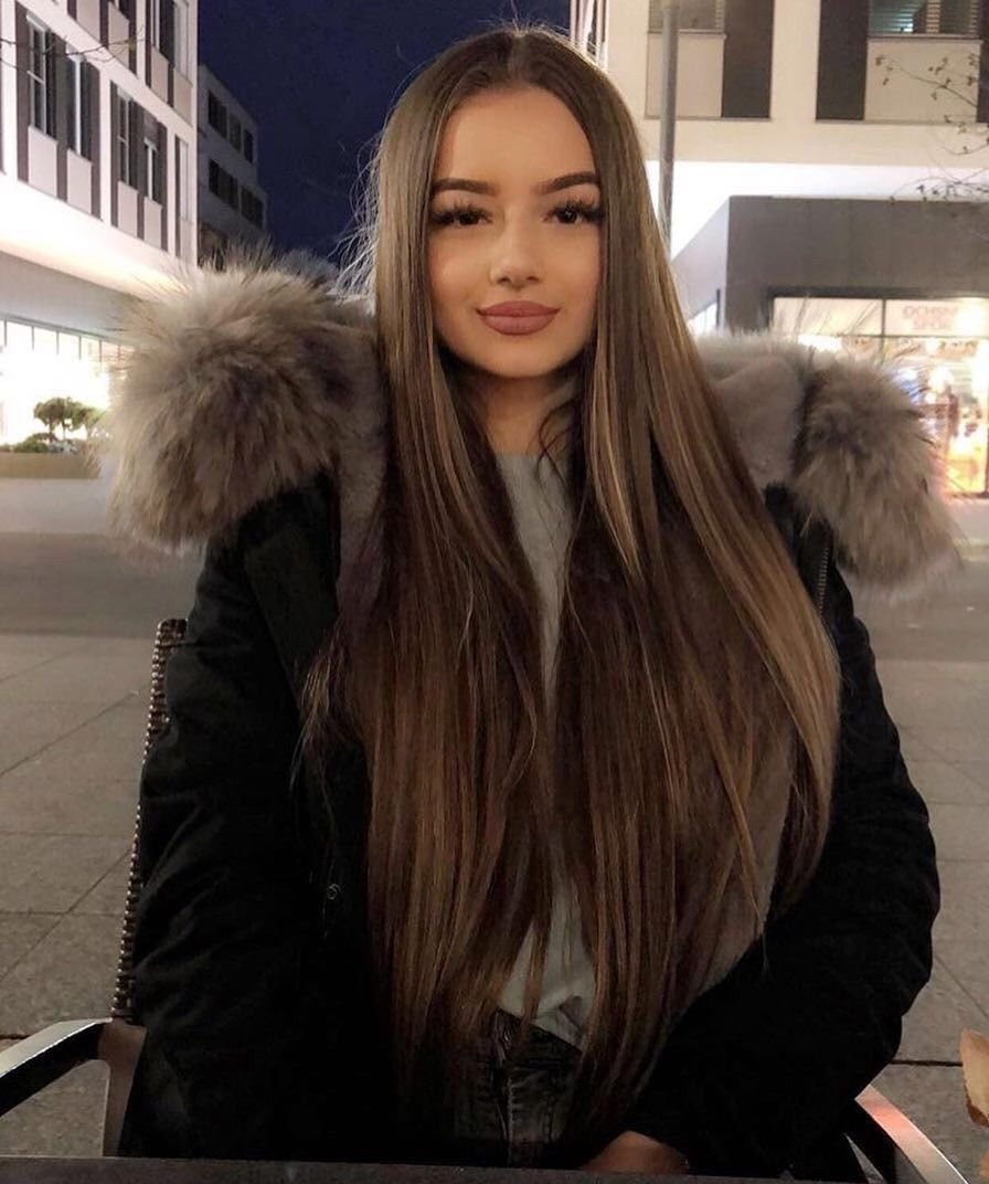 Длинные русые волосы селфи