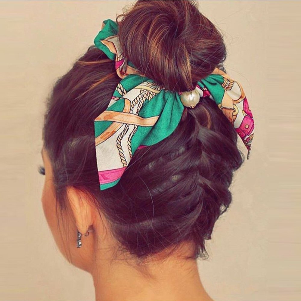Резинка платок для волос прически
