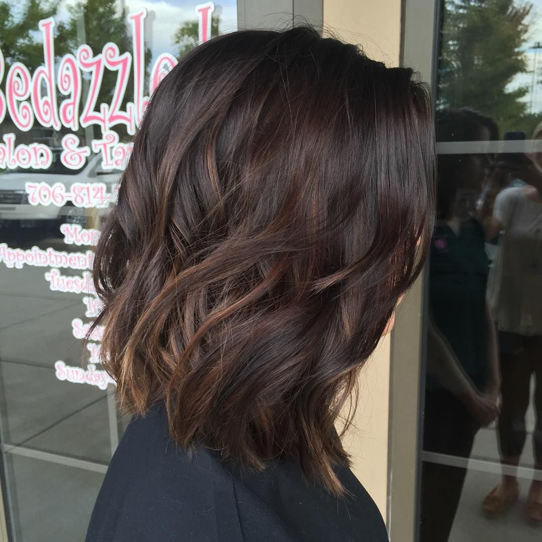 Эйр тач окрашивание на темные волосы каре