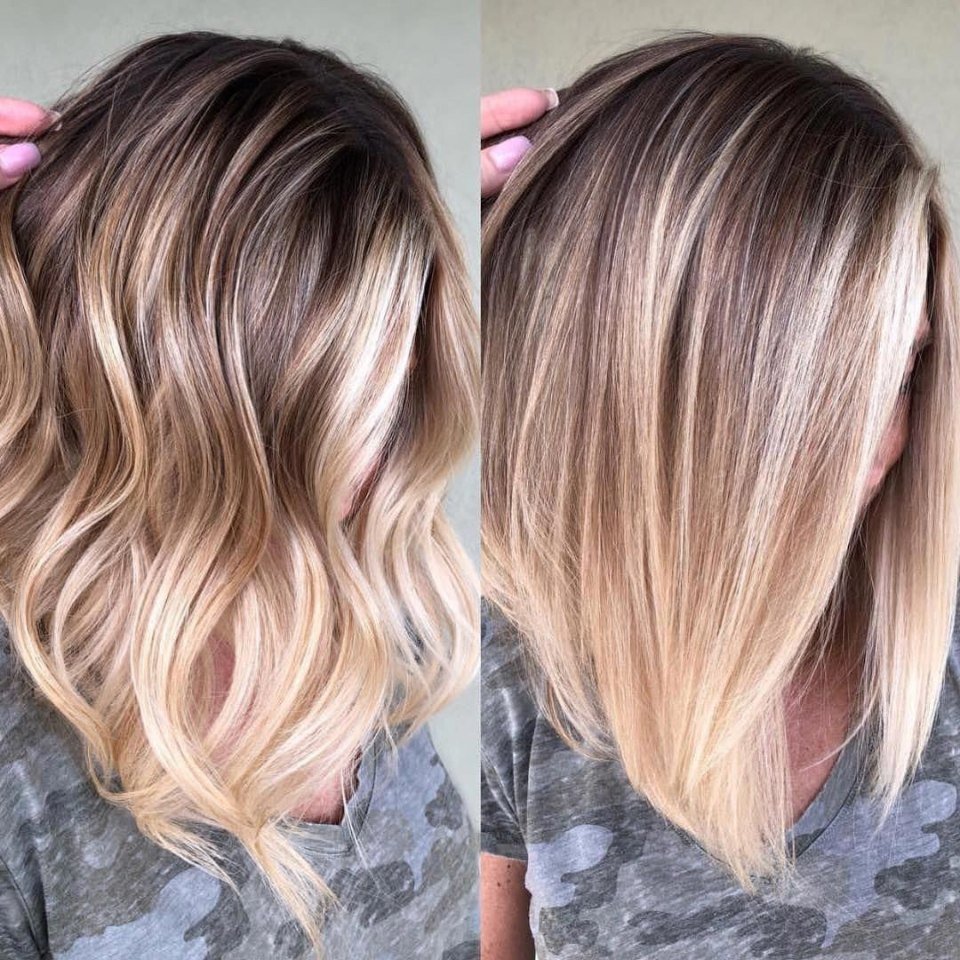 Шатуш балаяж омбре на каре