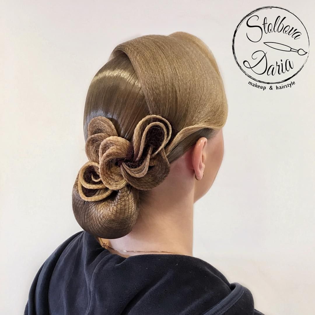 Высокий пучок для бальных танцев