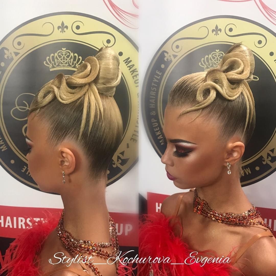 Высокий пучок для бальных танцев