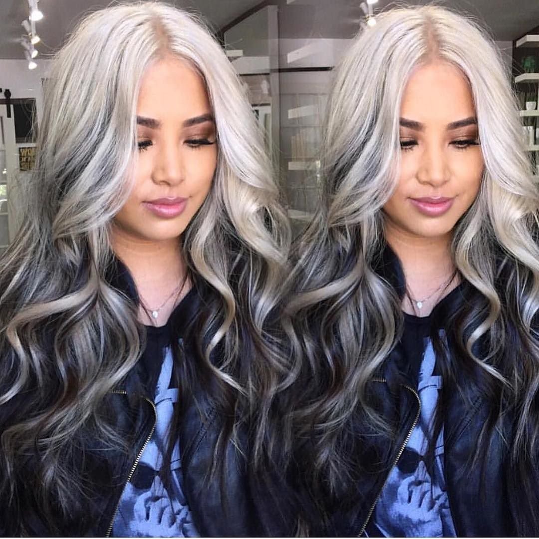 Окрашивание темный с белым