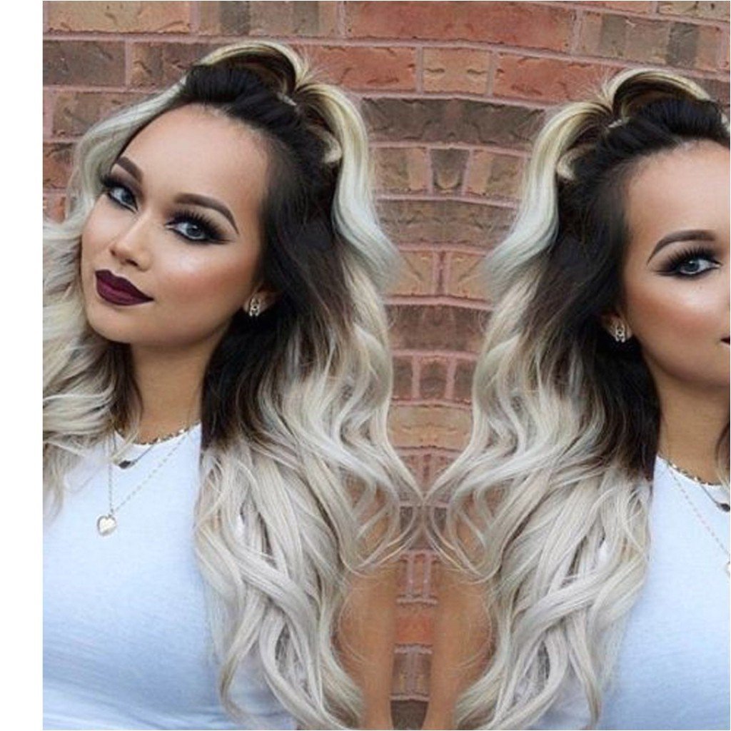 Омбре с черными корнями