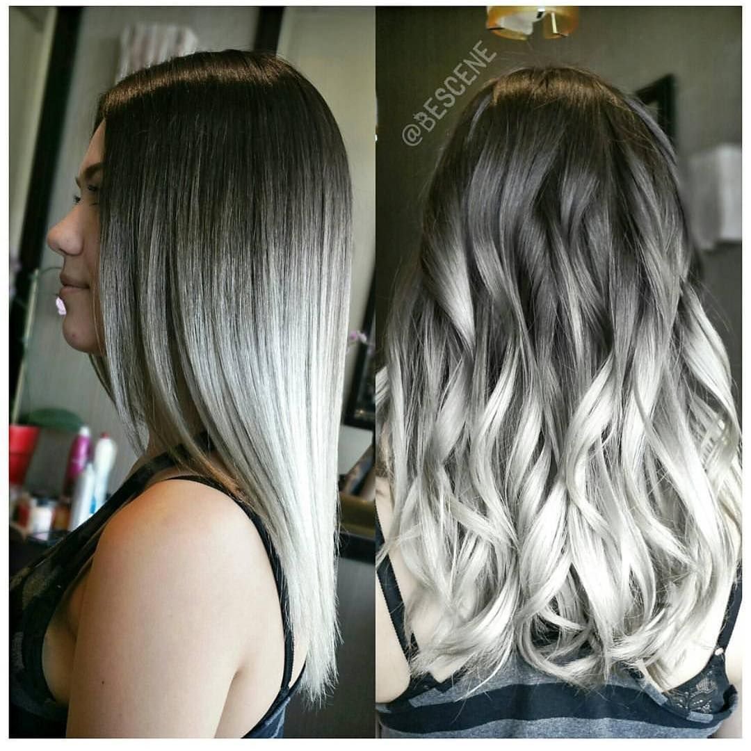 Омбре шатуш балаяж холодные оттенки