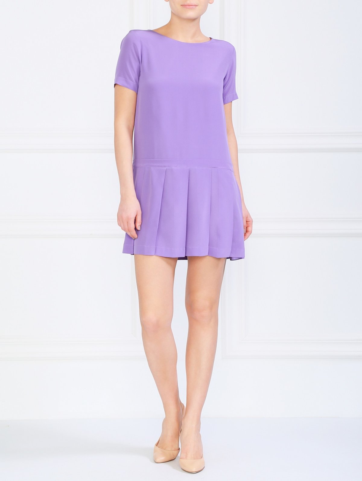 Платье с заниженной талией и напуском