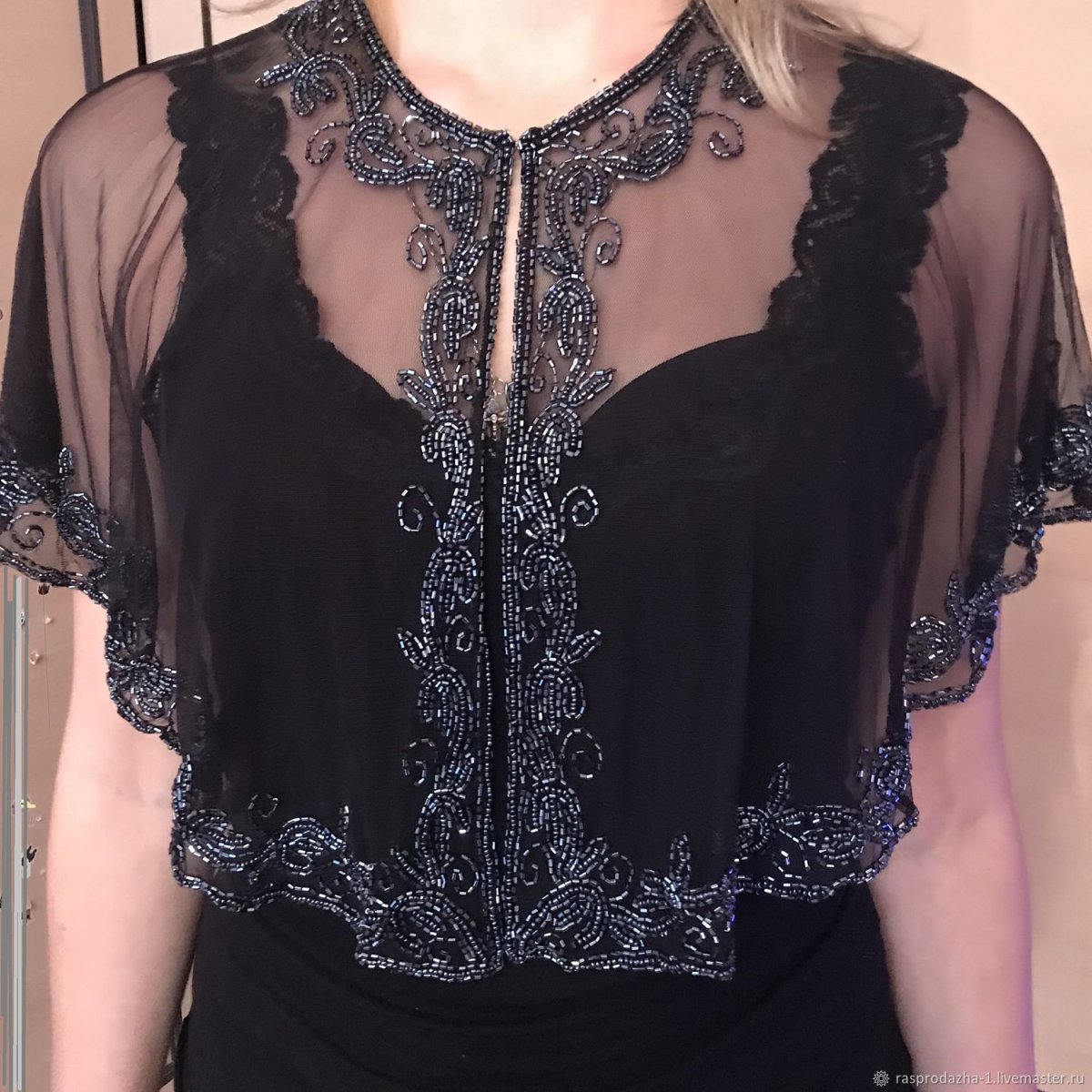 Накидка на платье вечернее