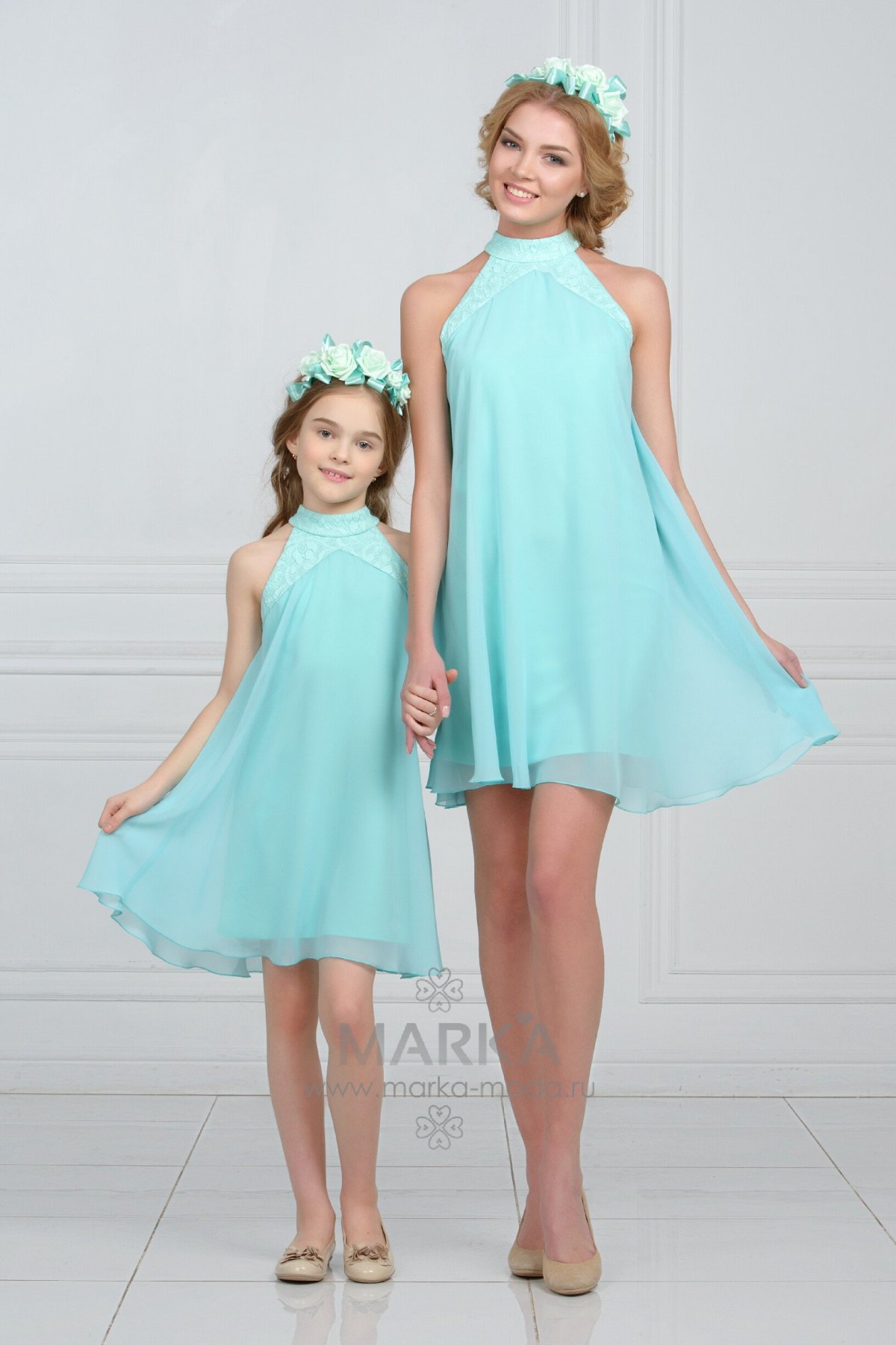 Однажды для маме и дочери вечернее платье