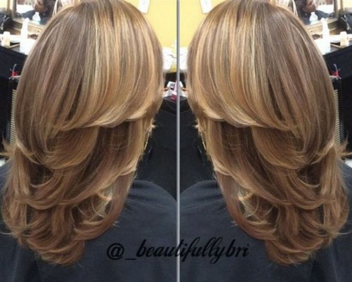 Стрижки на длинные волосы Каскад многослойный