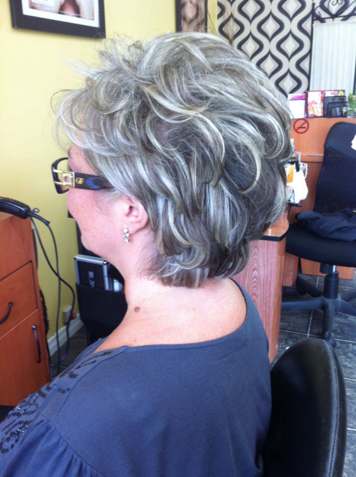 Мелирование на короткие Седые волосы