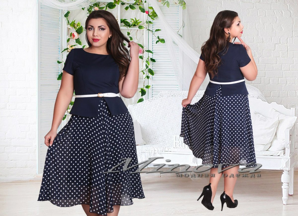 Платье с шифоновой юбкой и трикотажным верхом