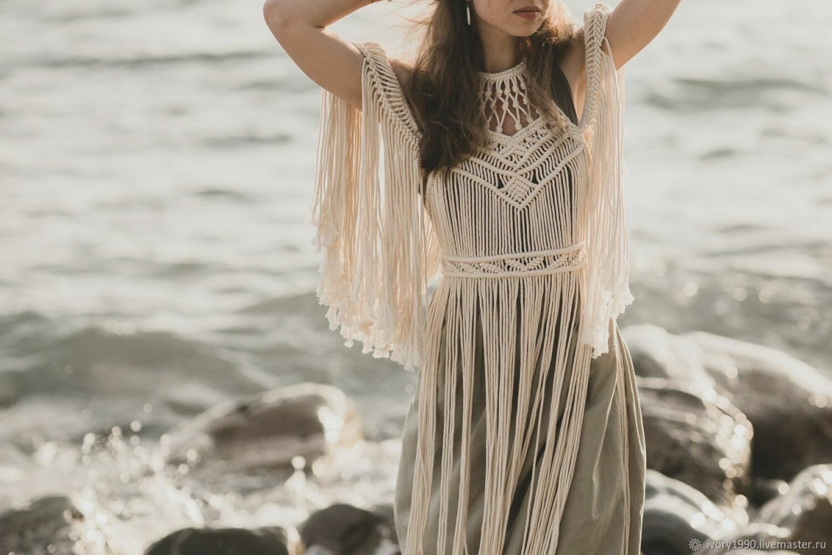 Юбка макраме