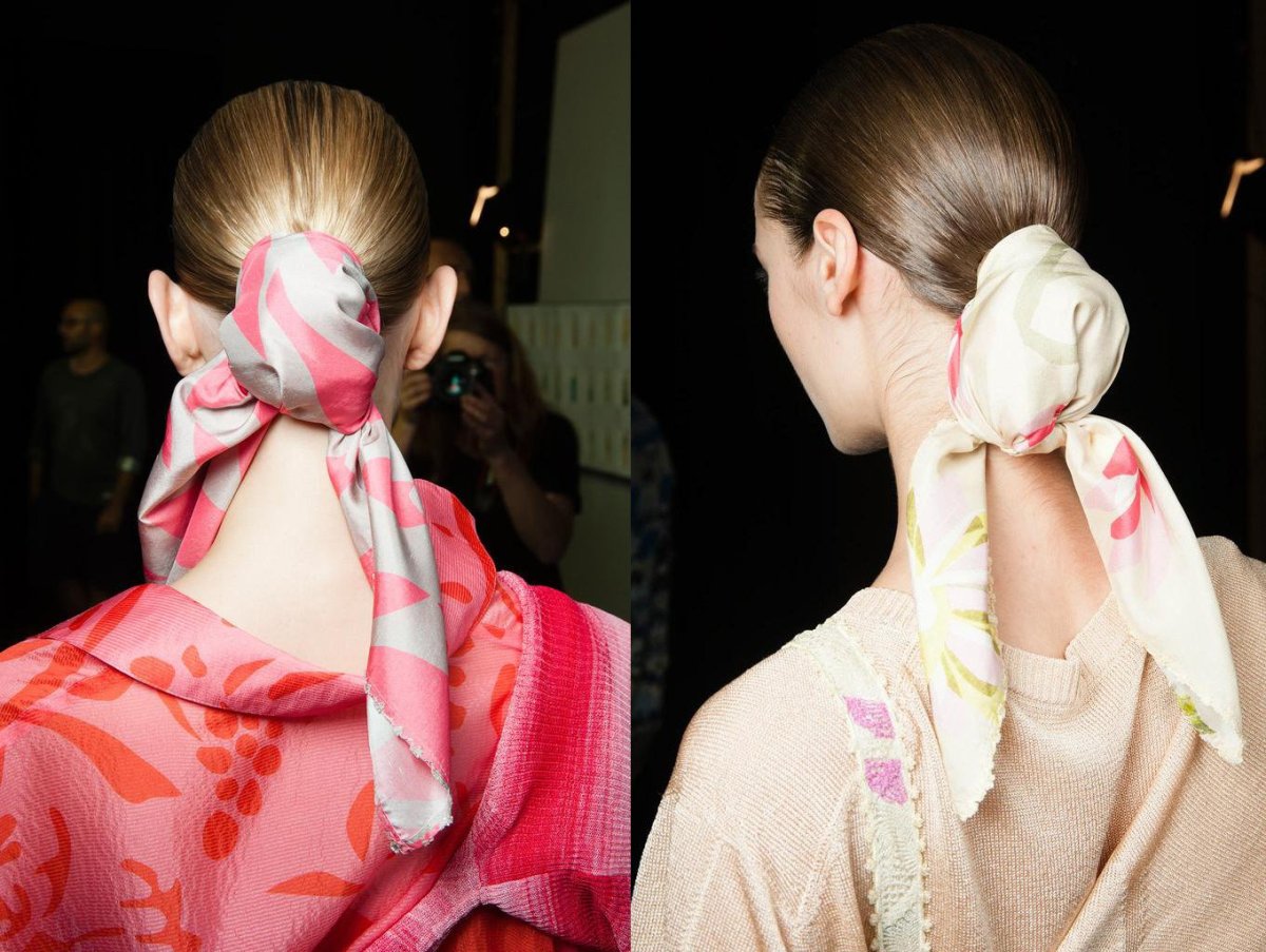 Шелковый платок для волос