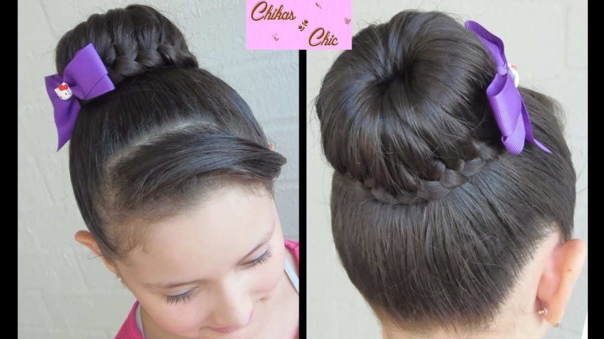 Свадебная прическа шишка с прядями