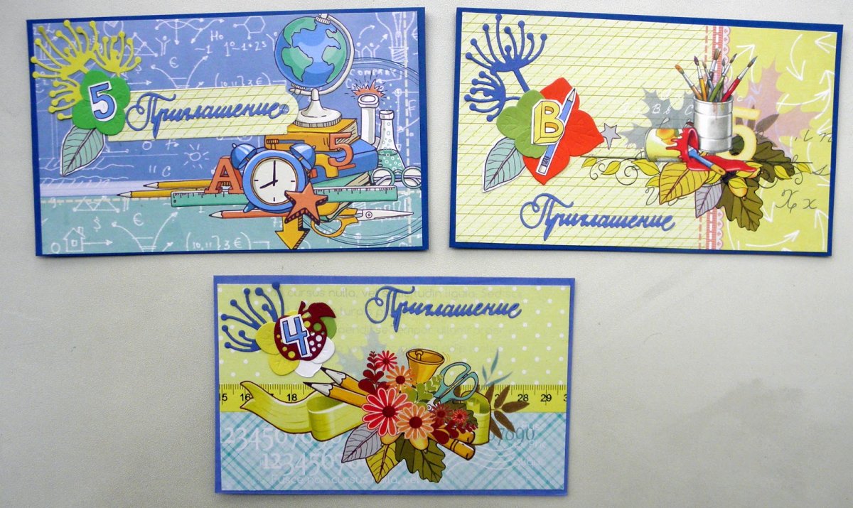 Скрапбукинг открытка последний звонок