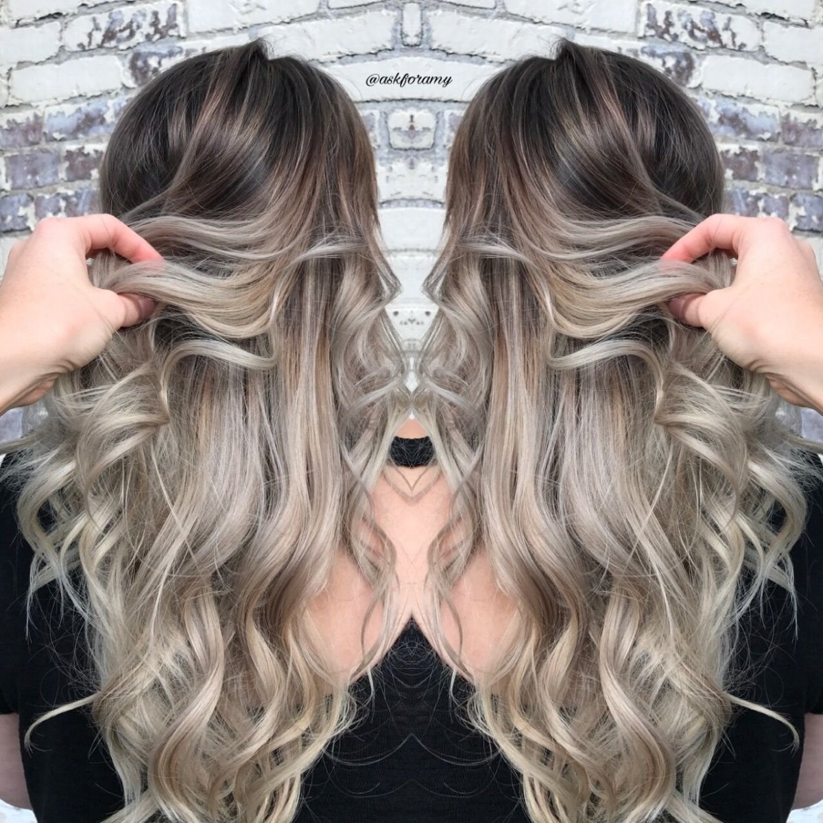 Шатуш балаяж омбре пепельный