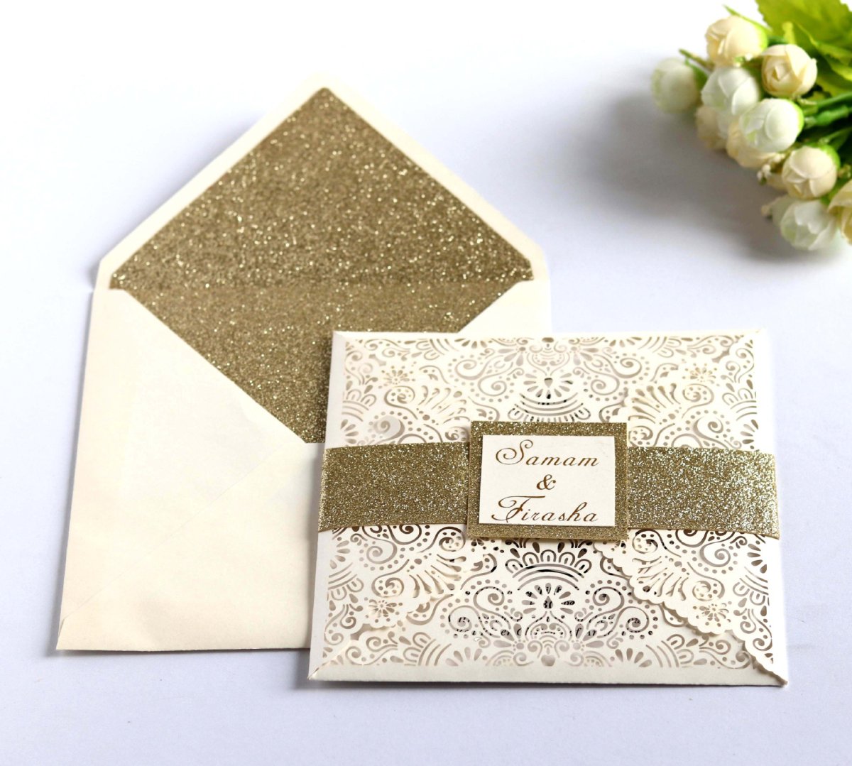 Золотой конверт приглашение