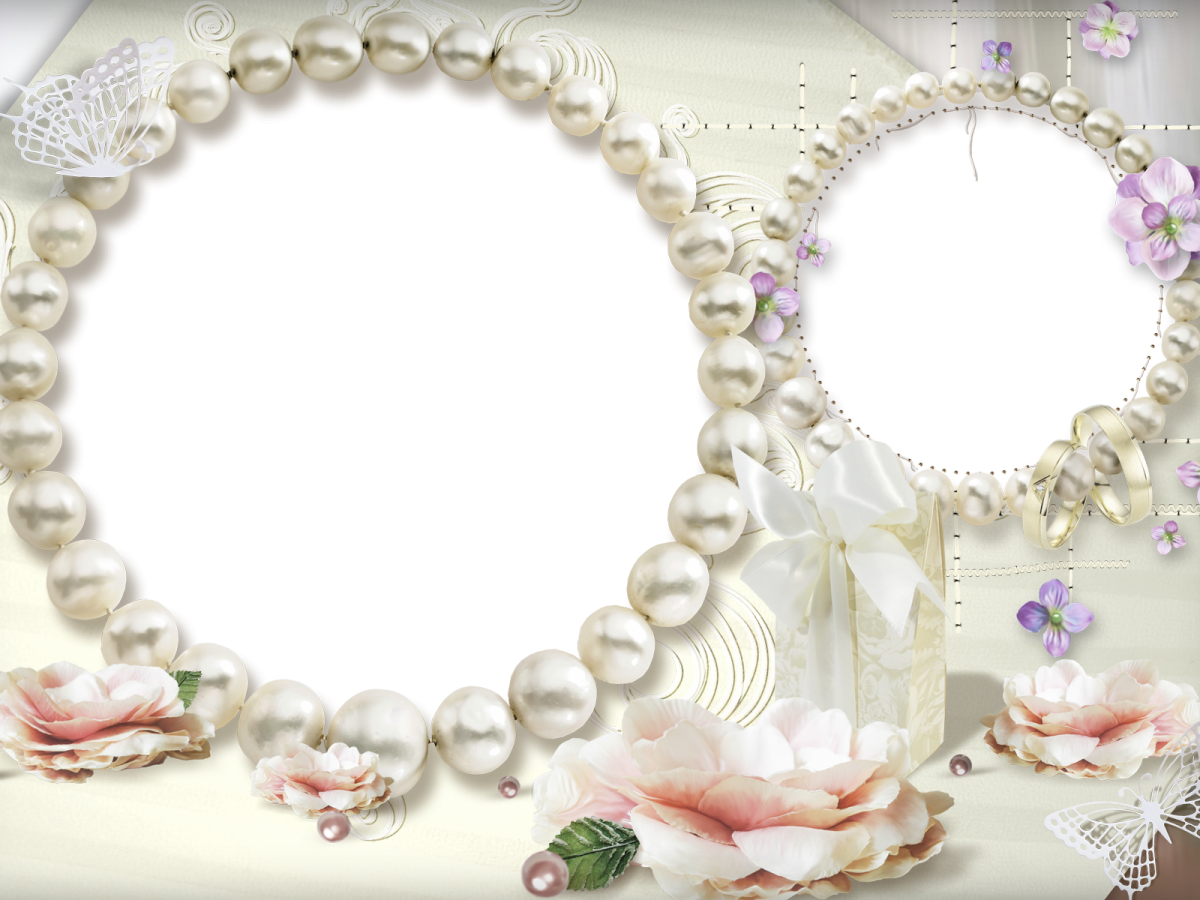 Свадебная рамка жемчуг