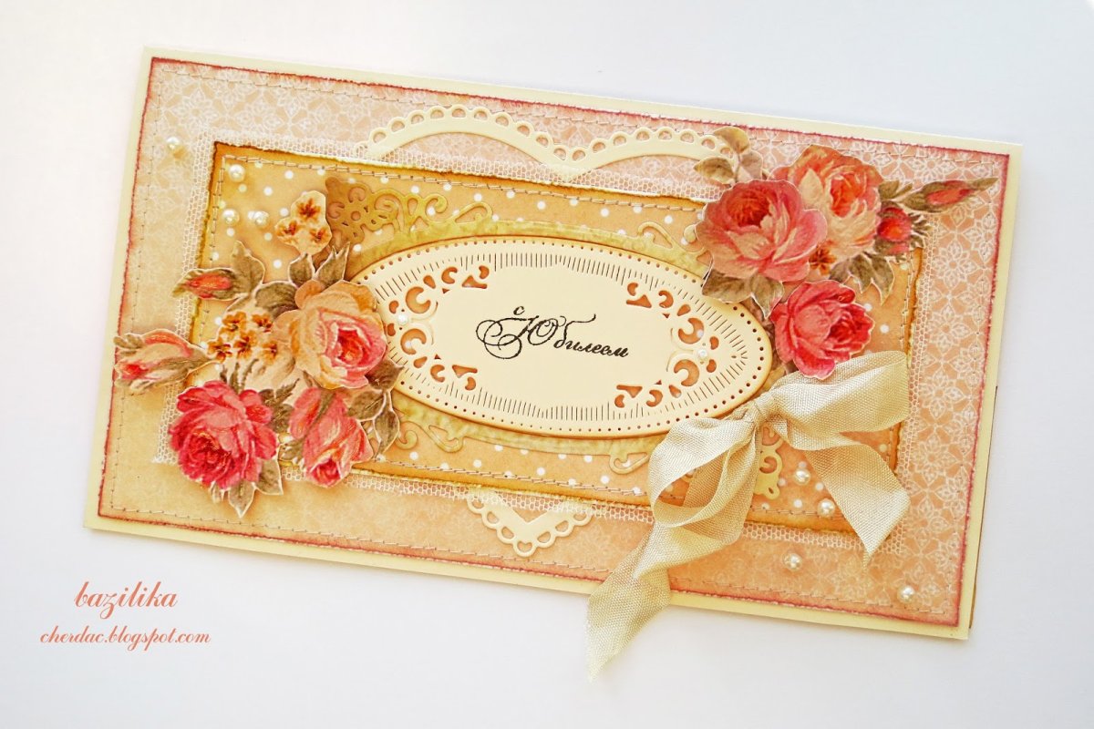 Пригласительная открытка на жемчужную свадьбу