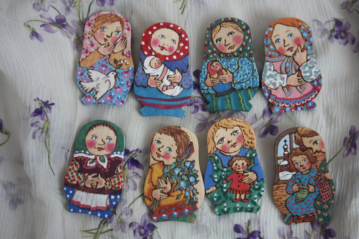 Ватная игрушка мастер класс Матрешка