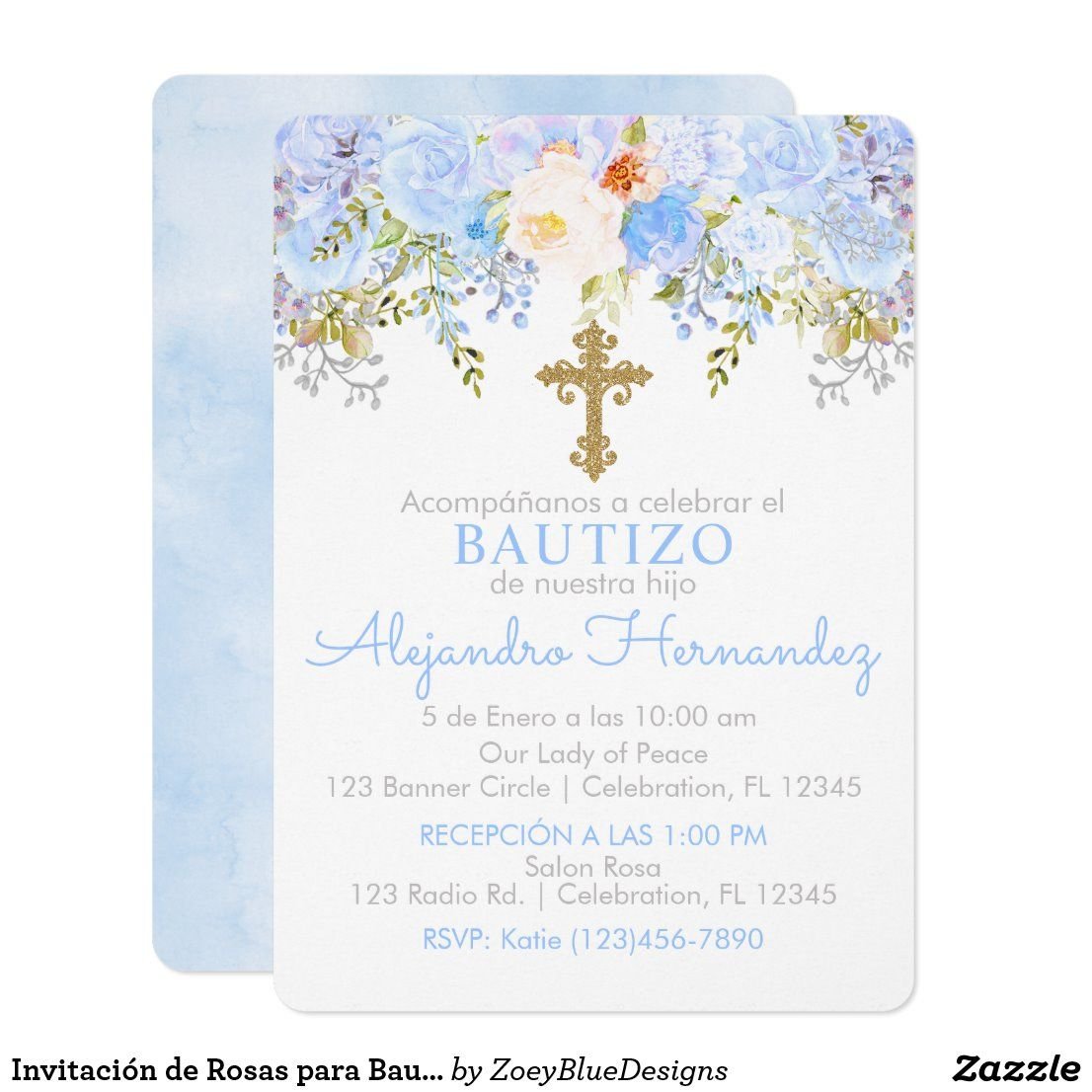 Invitation Card Design bautizo