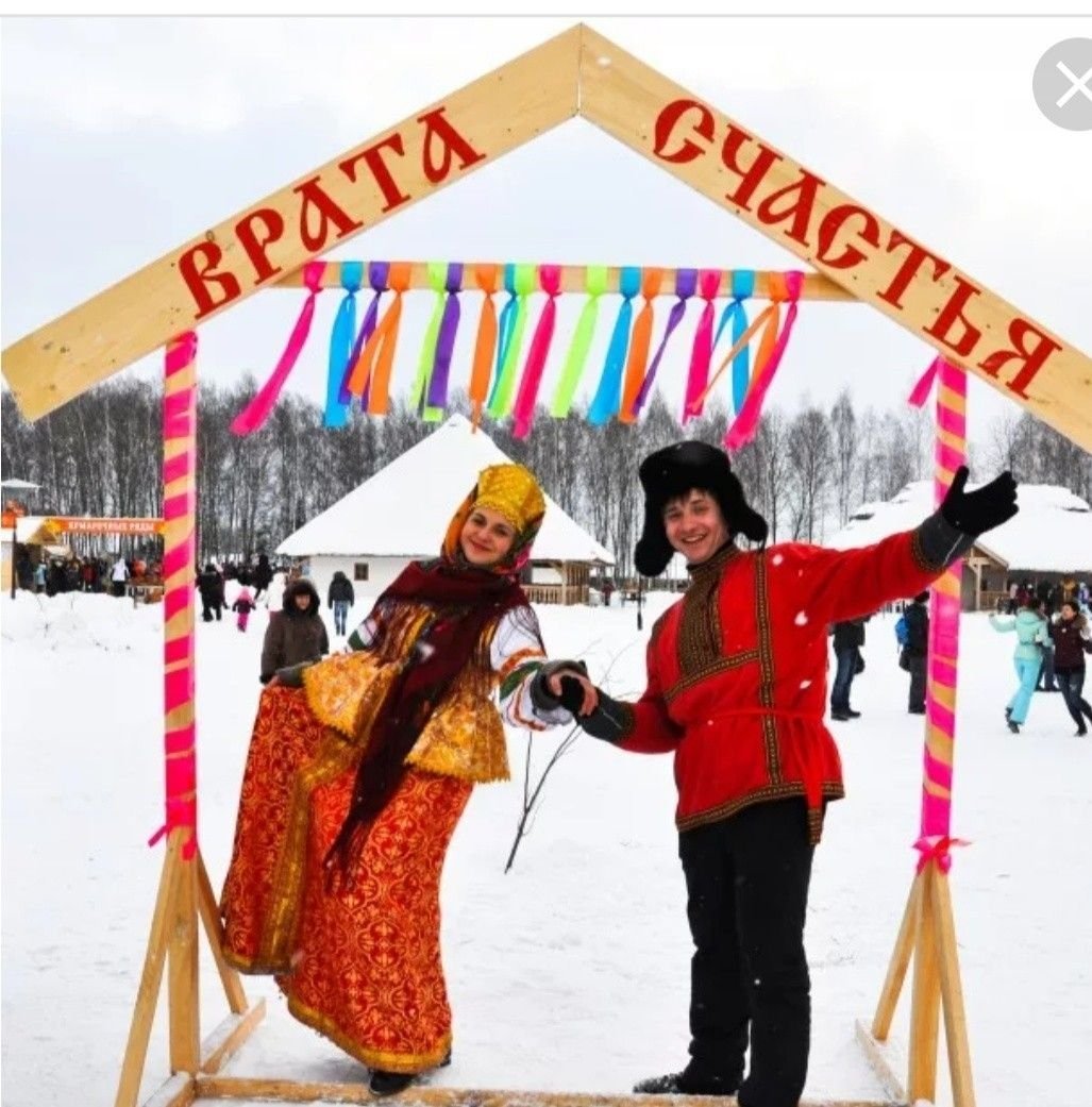 Украшение территории на Масленицу