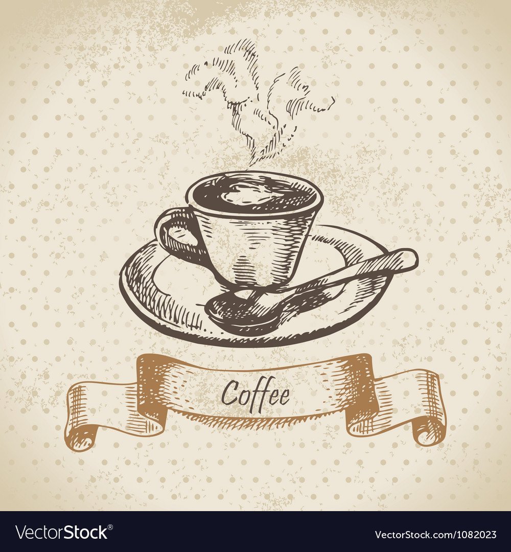 Кофейная чашка рисунок