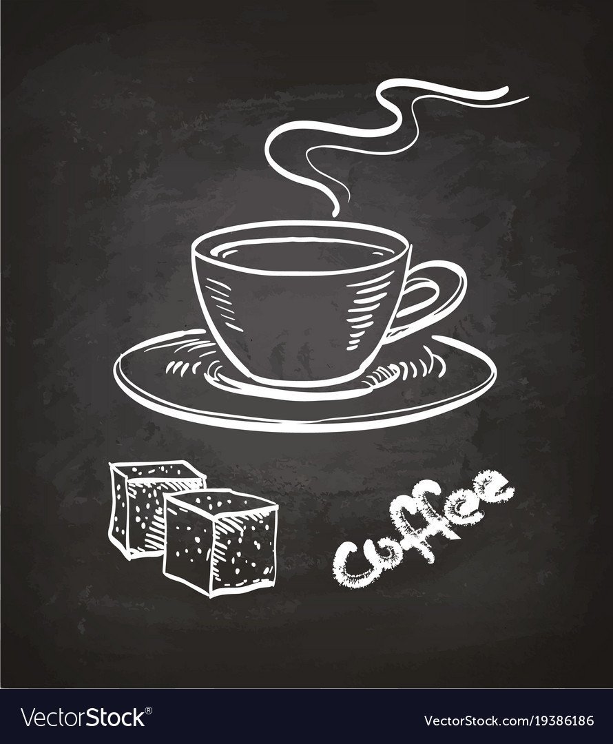 Кофе мелом на доске