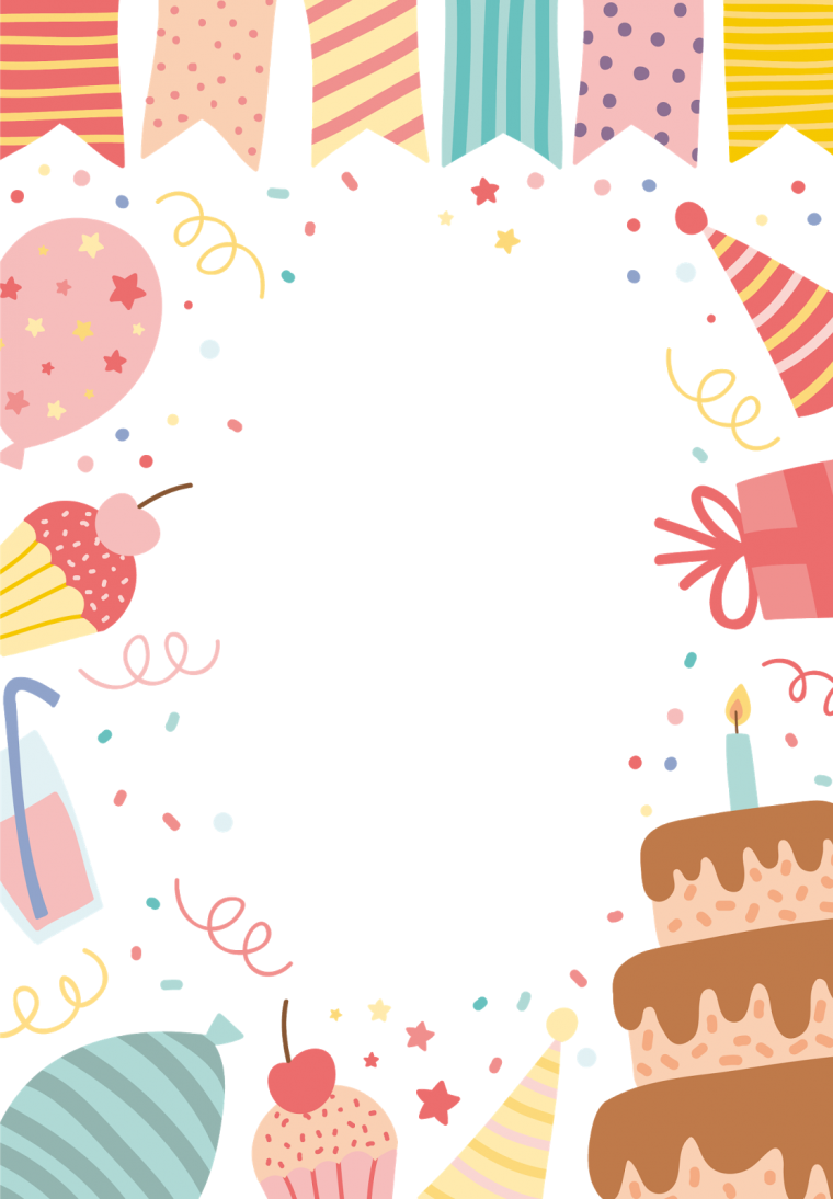 Фон для приглашения на день рождения