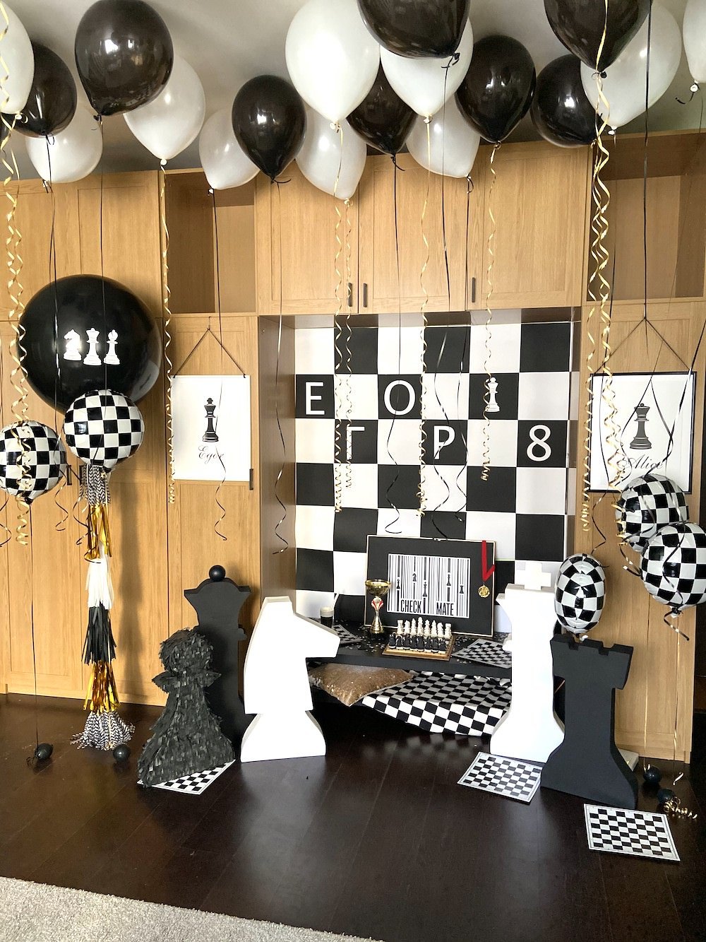 Шахматная вечеринка декор