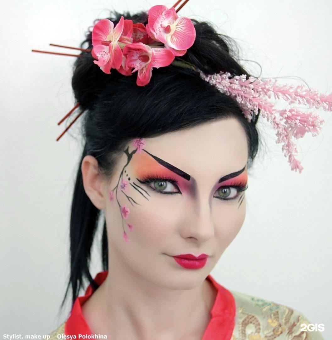 Макияж в стиле гейши