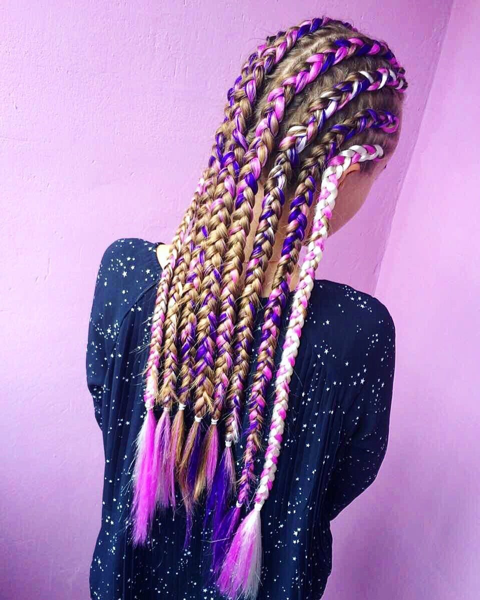 Брейды 6 кос с канекалоном