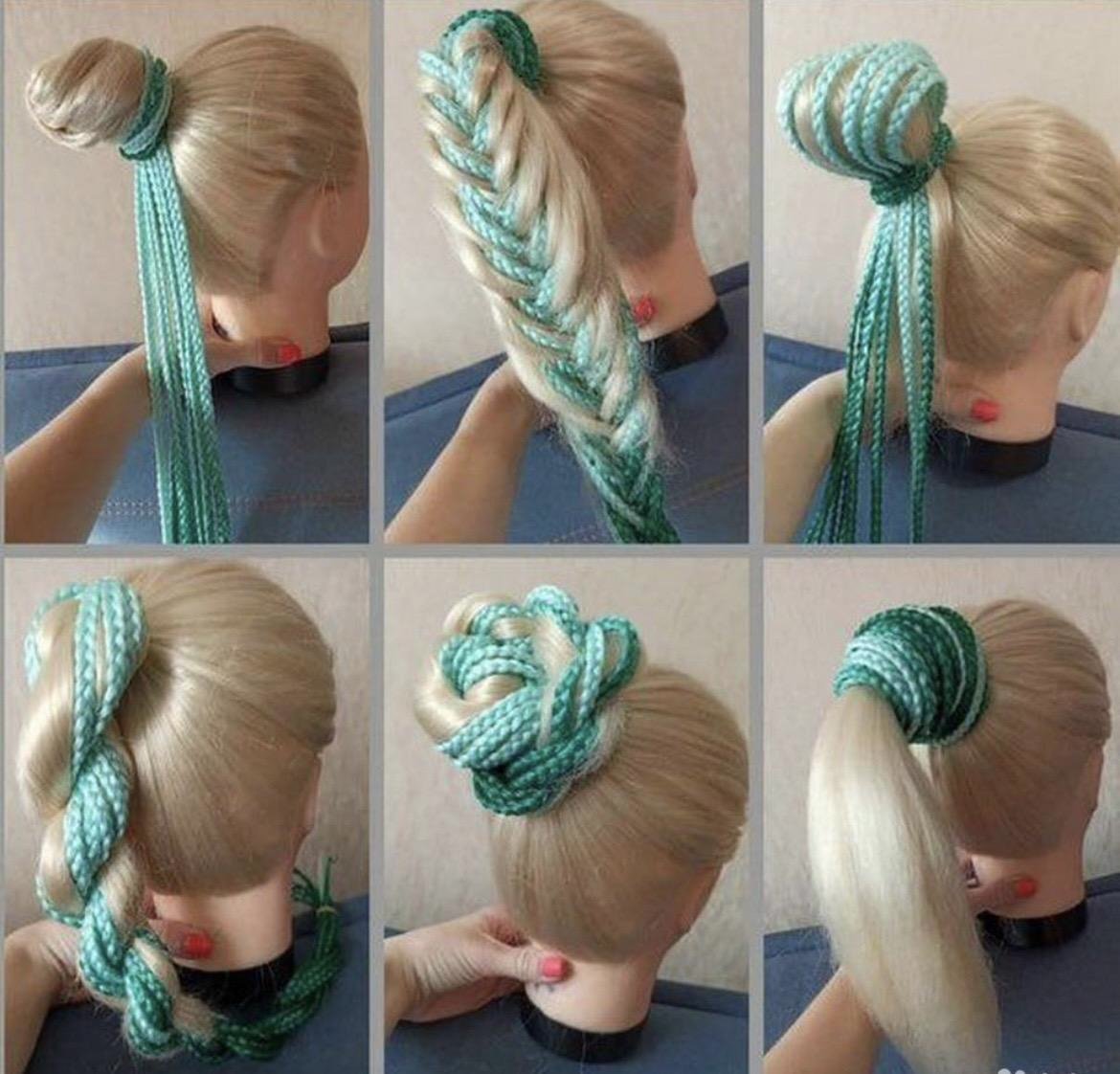 Прически из афрорезинок