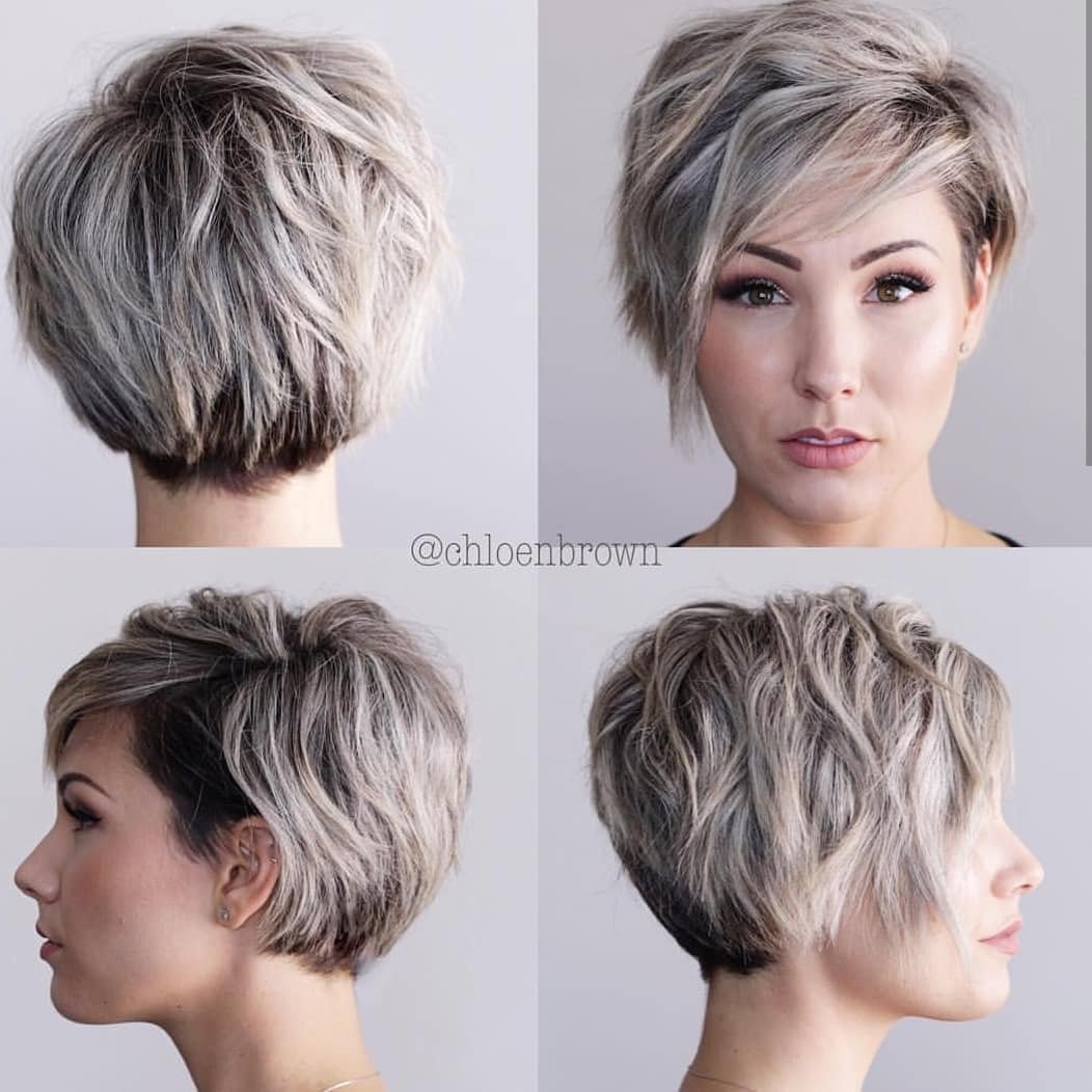 Пикси-Боб стрижка с разных сторон