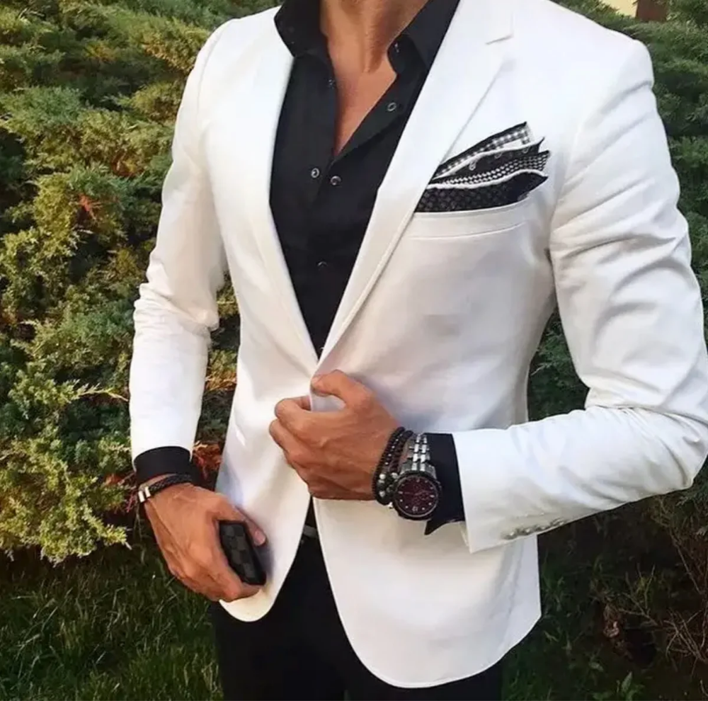 Белый пиджак мужской