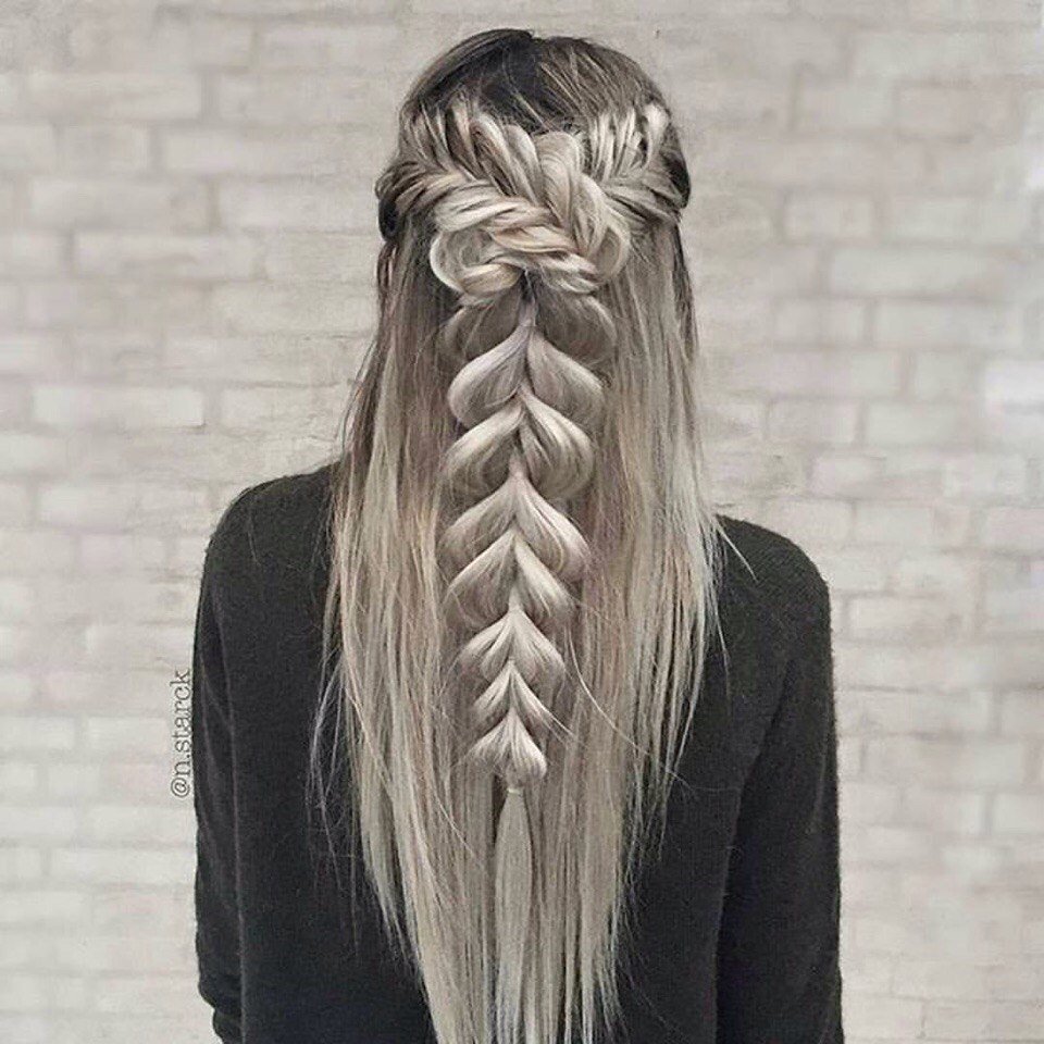 Косички на длинные волосы