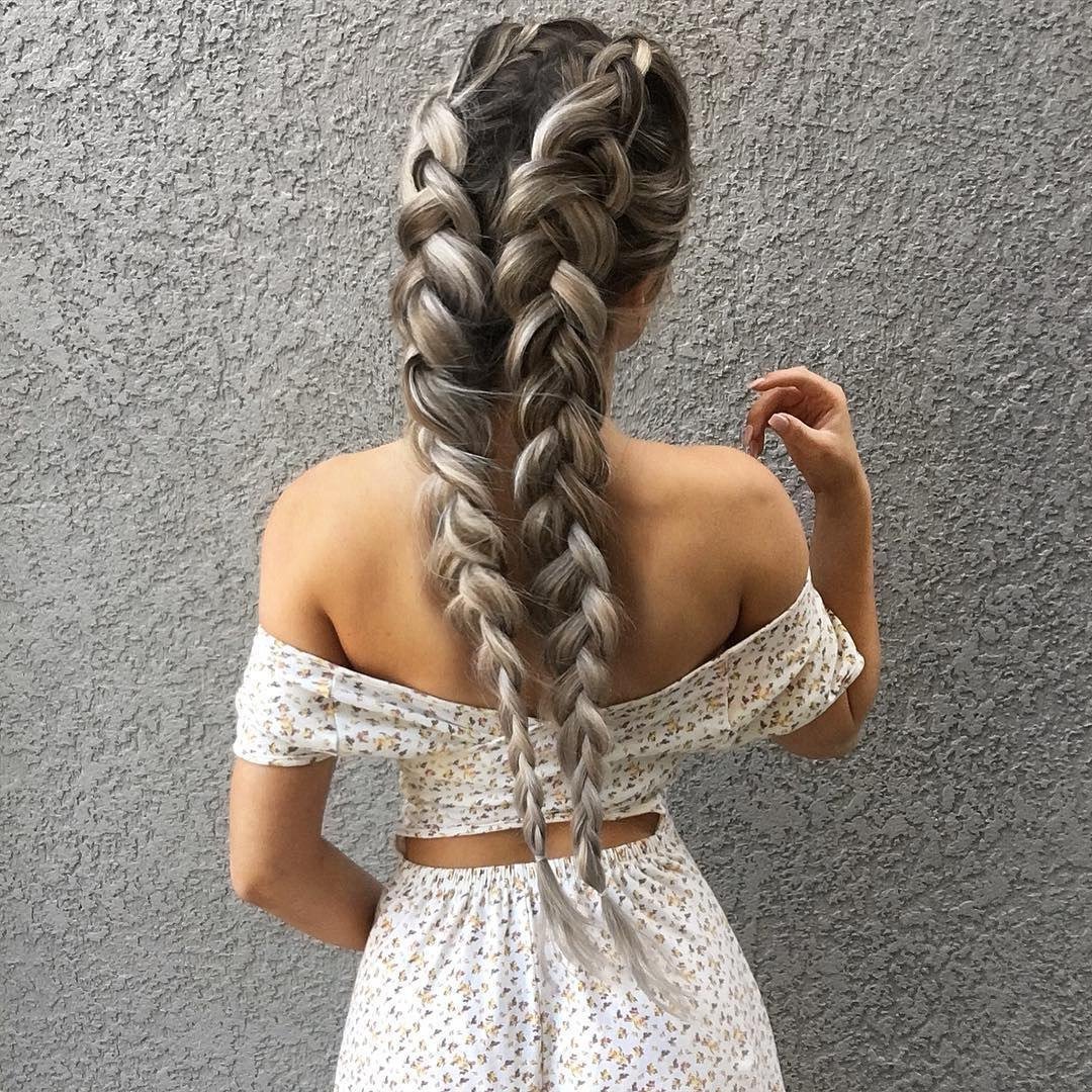 Прическа колосок на длинные волосы